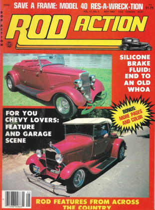 ROD ACTION 1982 MAY - SILICONE BRAKE FLUID, '35 CHEVY SEDAN, '29 PONTIAC SEDAN